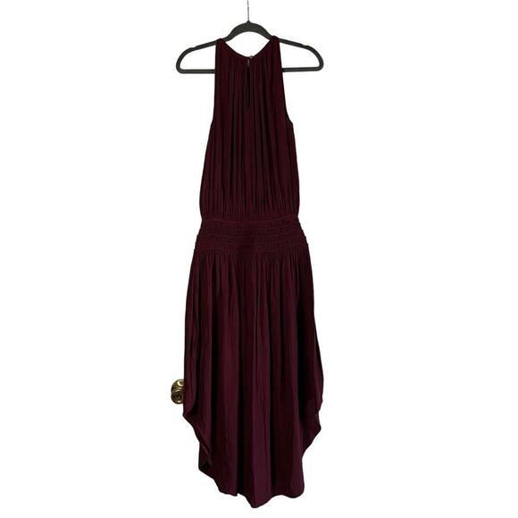 Ramy Brook Audrey Elastic Waist Dark Red Maxi Dress Sz S Burgundy Bordeaux - Picture 8 of 12